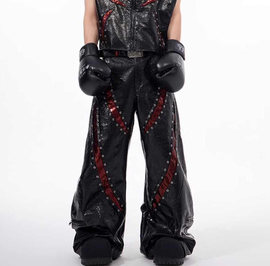 Dark Sleeveless Hooded Vest Coat