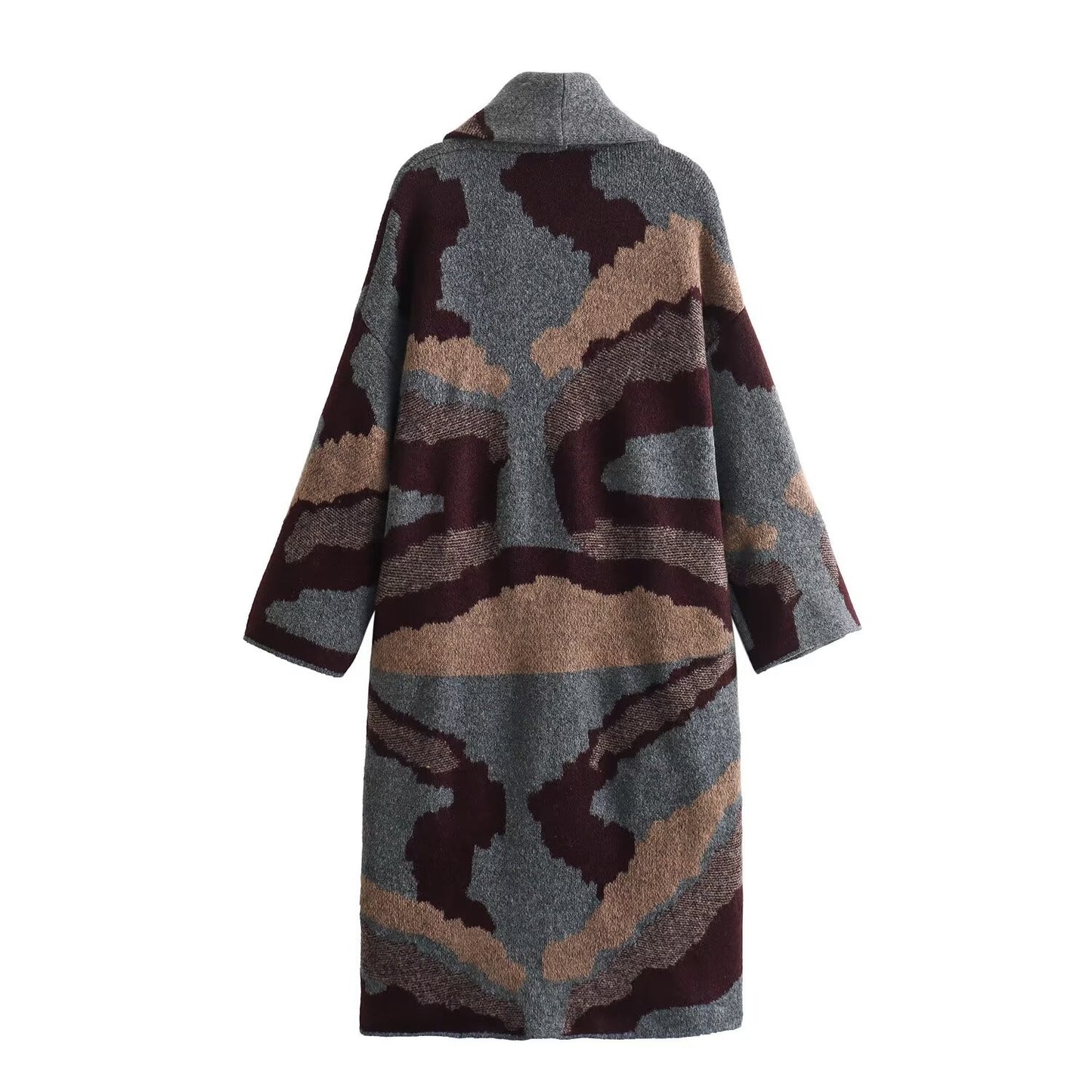 Unisex Long Knitted Trench Coat