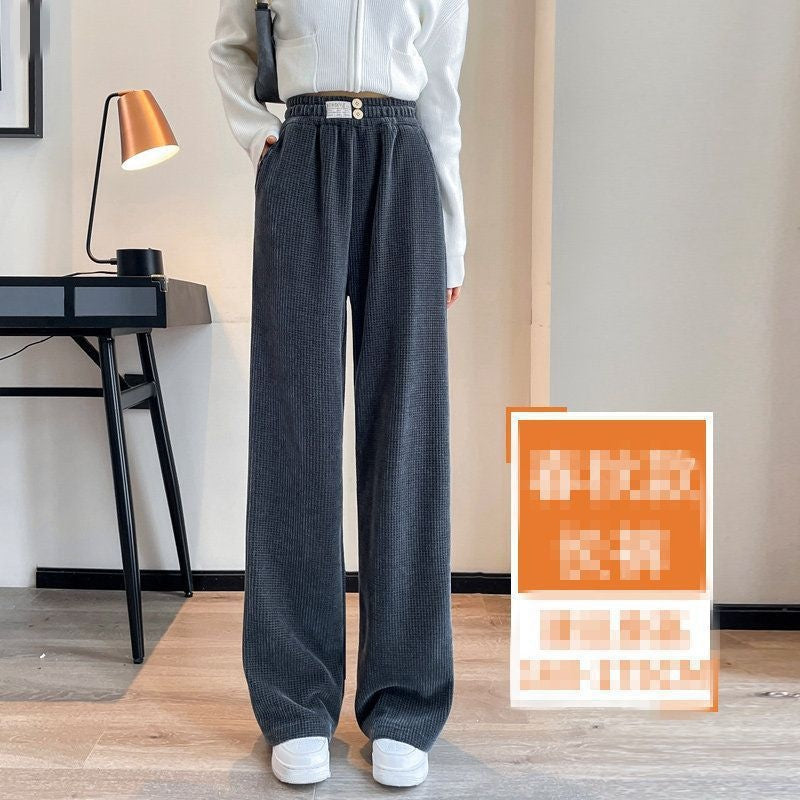 Woman's Thick Lambskin Wide-leg Pants/11 Colors