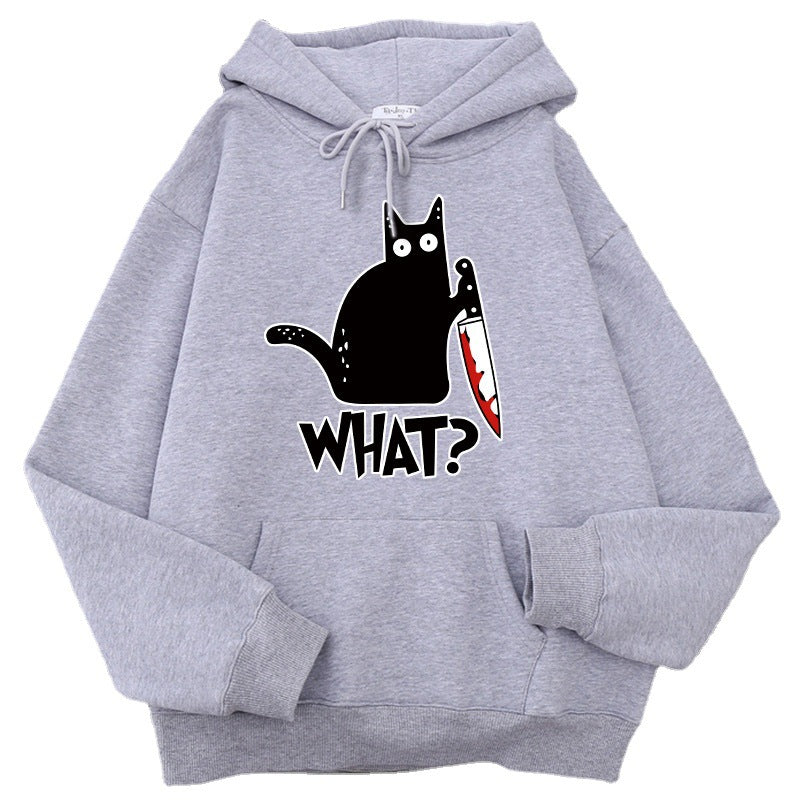 Adult Heavy Blend Printed Hoodie/Knife Cat/11 Colors
