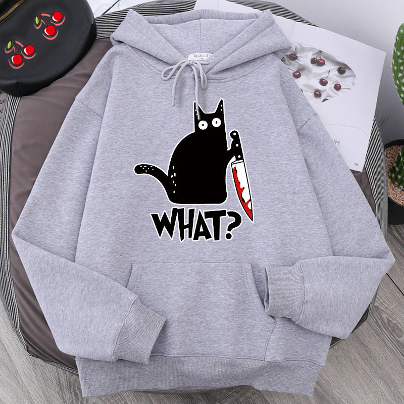 Adult Heavy Blend Printed Hoodie/Knife Cat/11 Colors
