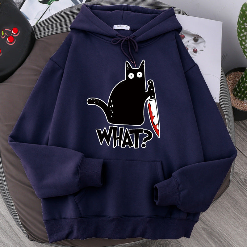 Adult Heavy Blend Printed Hoodie/Knife Cat/11 Colors