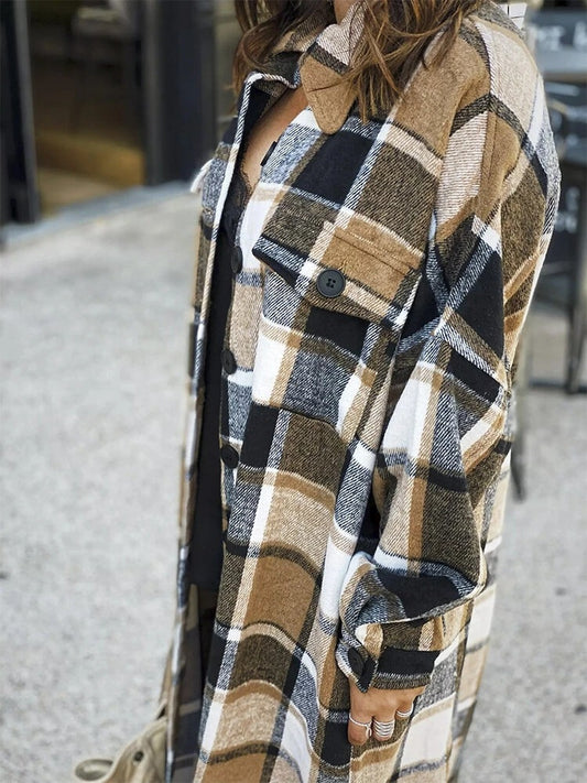 Trench Coat Lapel Side Slit Women's