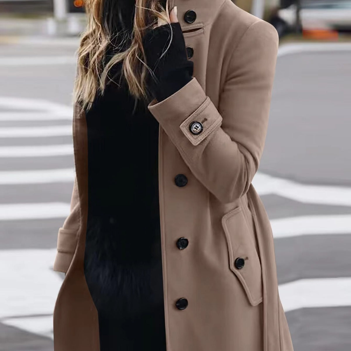 Women's Slim-fit Woolen Coat/4 Colors
