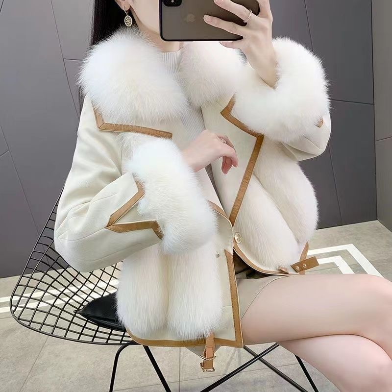 Women's Imitation Fox Fur Jacket/2 Colors