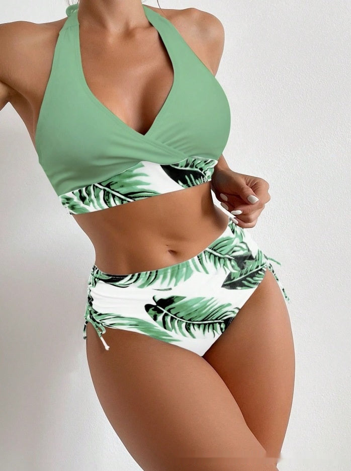Woman's High Waist Halter Bikini/11 Colors
