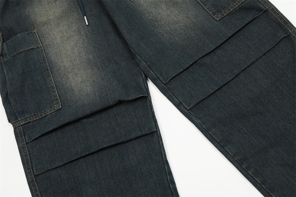 Men's Unique Denim Cargo Pants