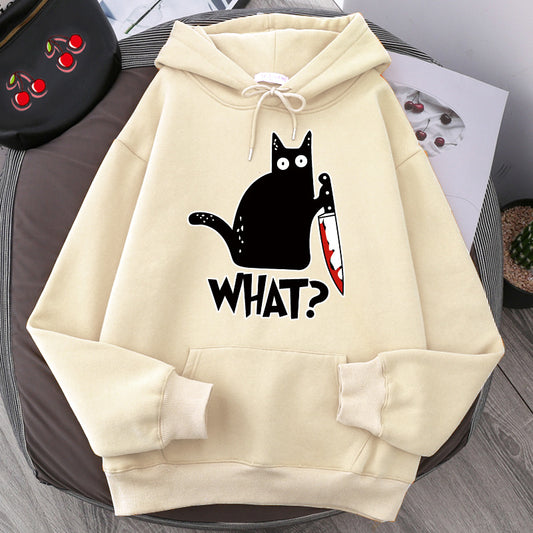 Adult Heavy Blend Printed Hoodie/Knife Cat/11 Colors