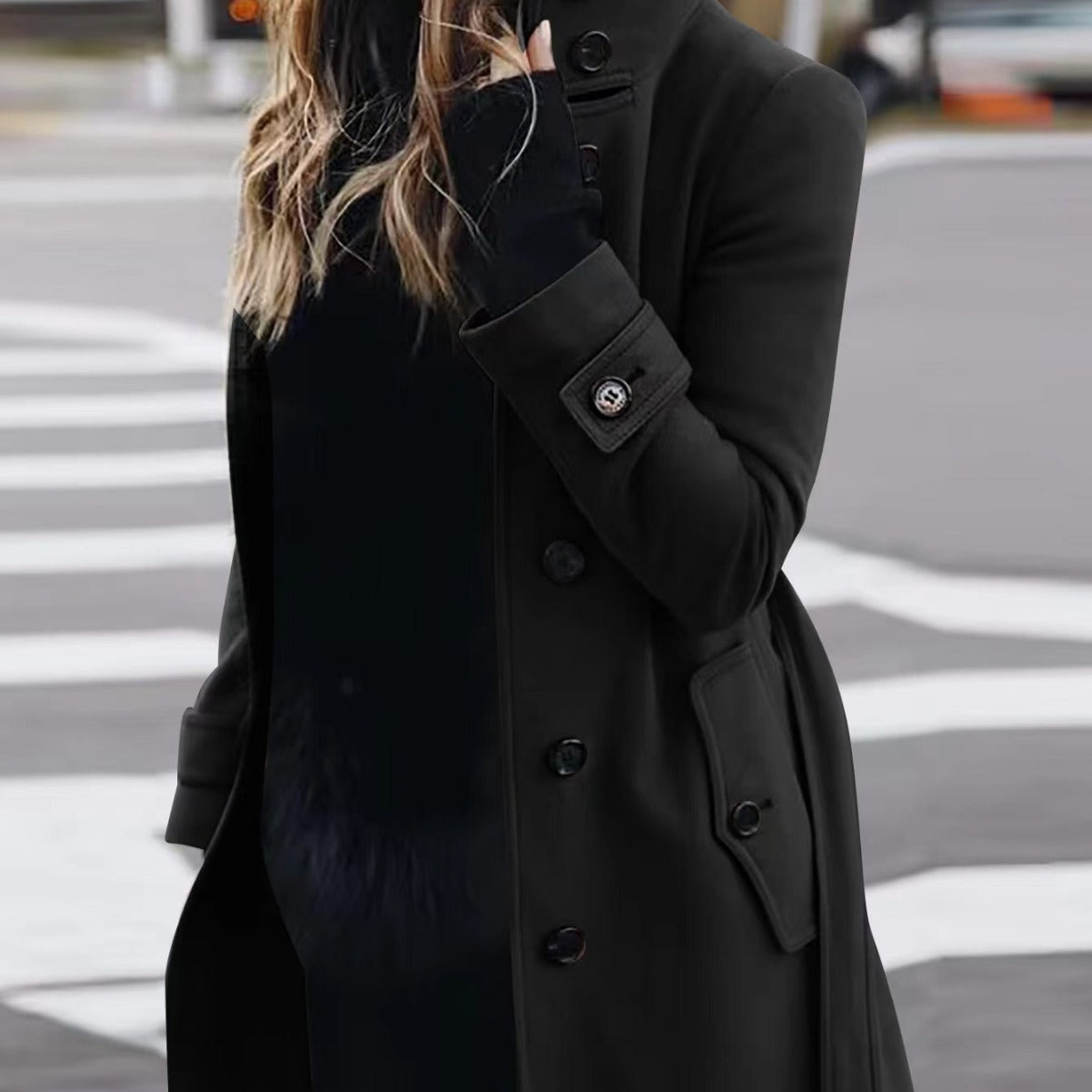 Women's Slim-fit Woolen Coat/4 Colors