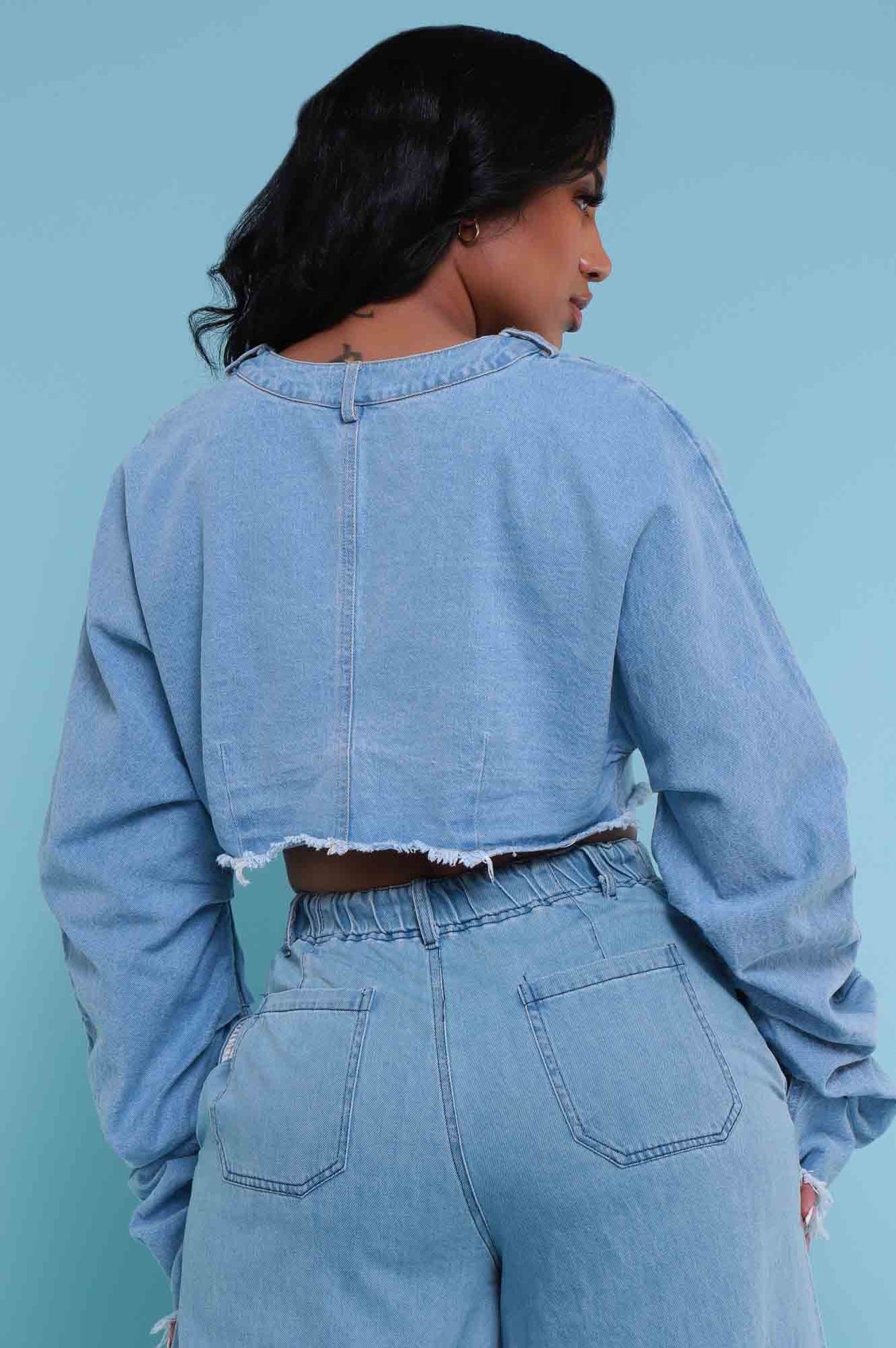 Woman's Loose Denim 2 Peice Set