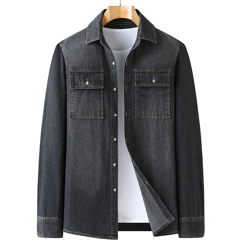 Men's Denim Long Sleeve Shirt/2 Colors