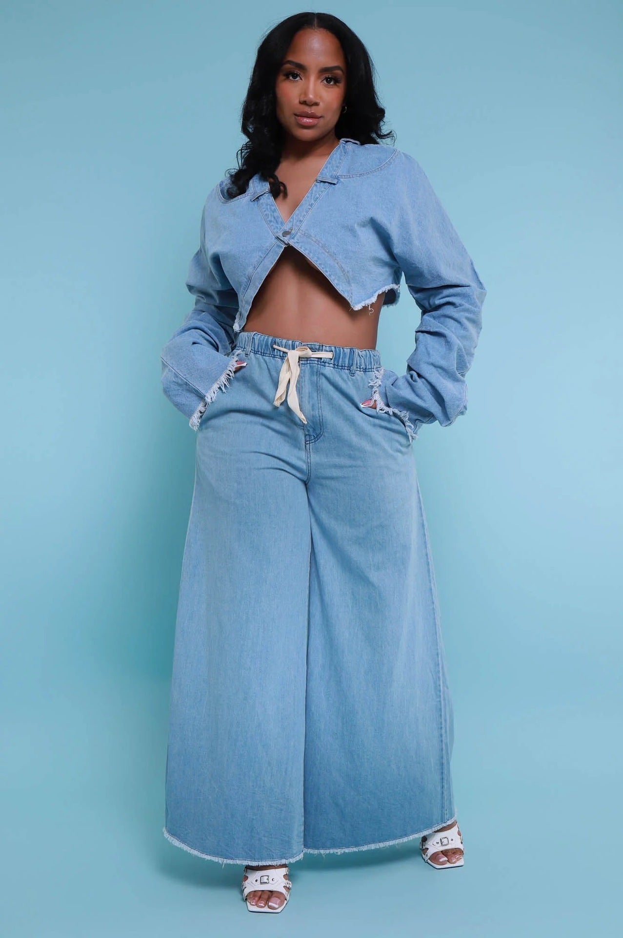 Woman's Loose Denim 2 Peice Set