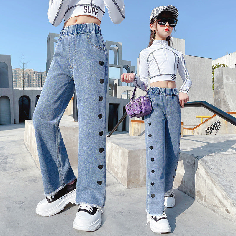 Woman's Denim Wide Leg Pants