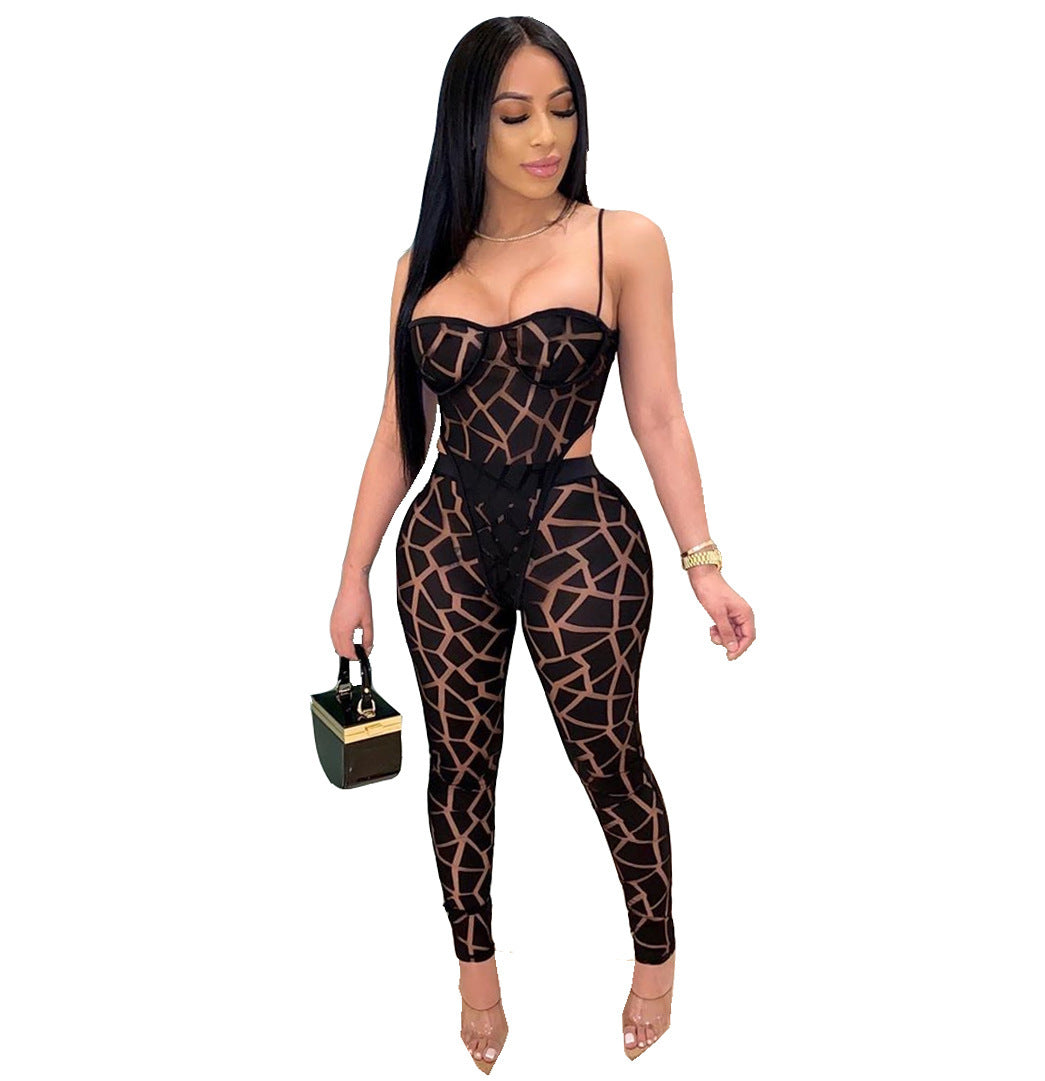 Women's Mesh Two-piece Set