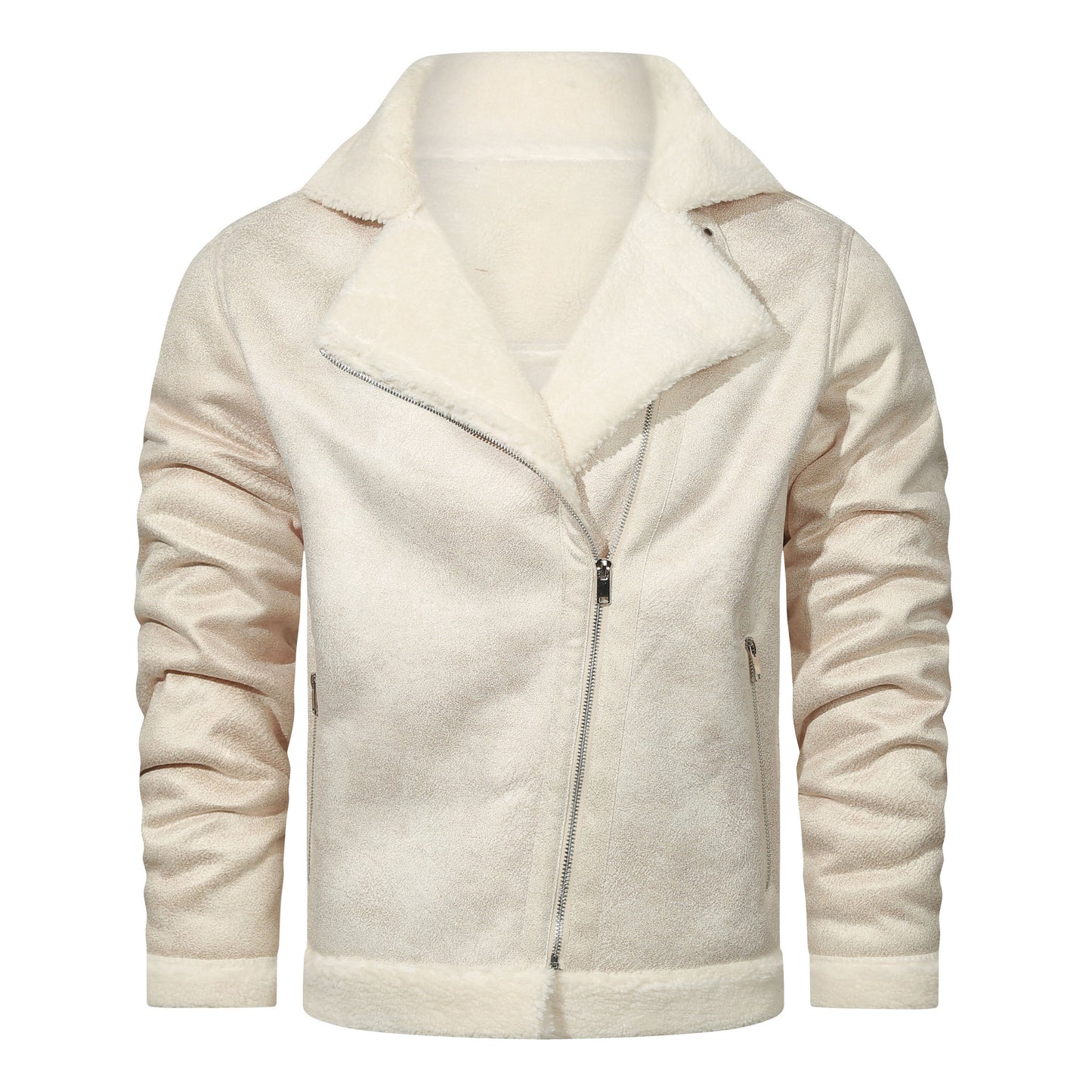 Men's Thick Fur Lapel Jacket/5 Colors