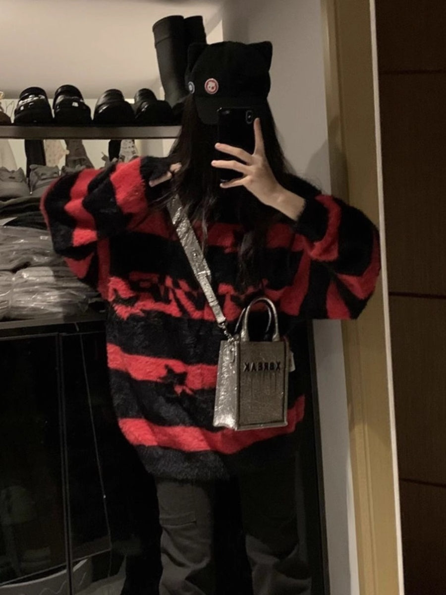 Woman's Stripped Oversize Sweater/2 Colors
