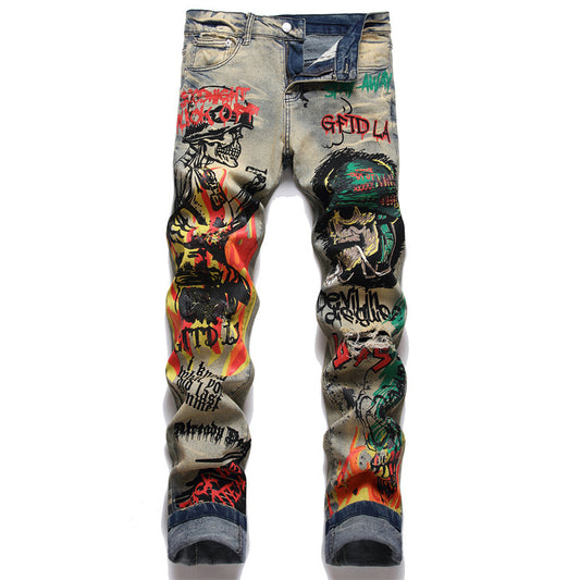 Men's Graffiti Printed Pants