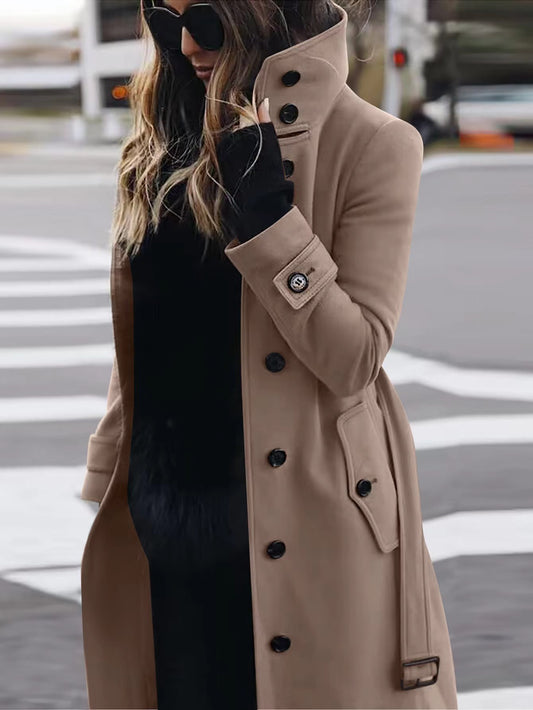 Women's Slim-fit Woolen Coat/4 Colors