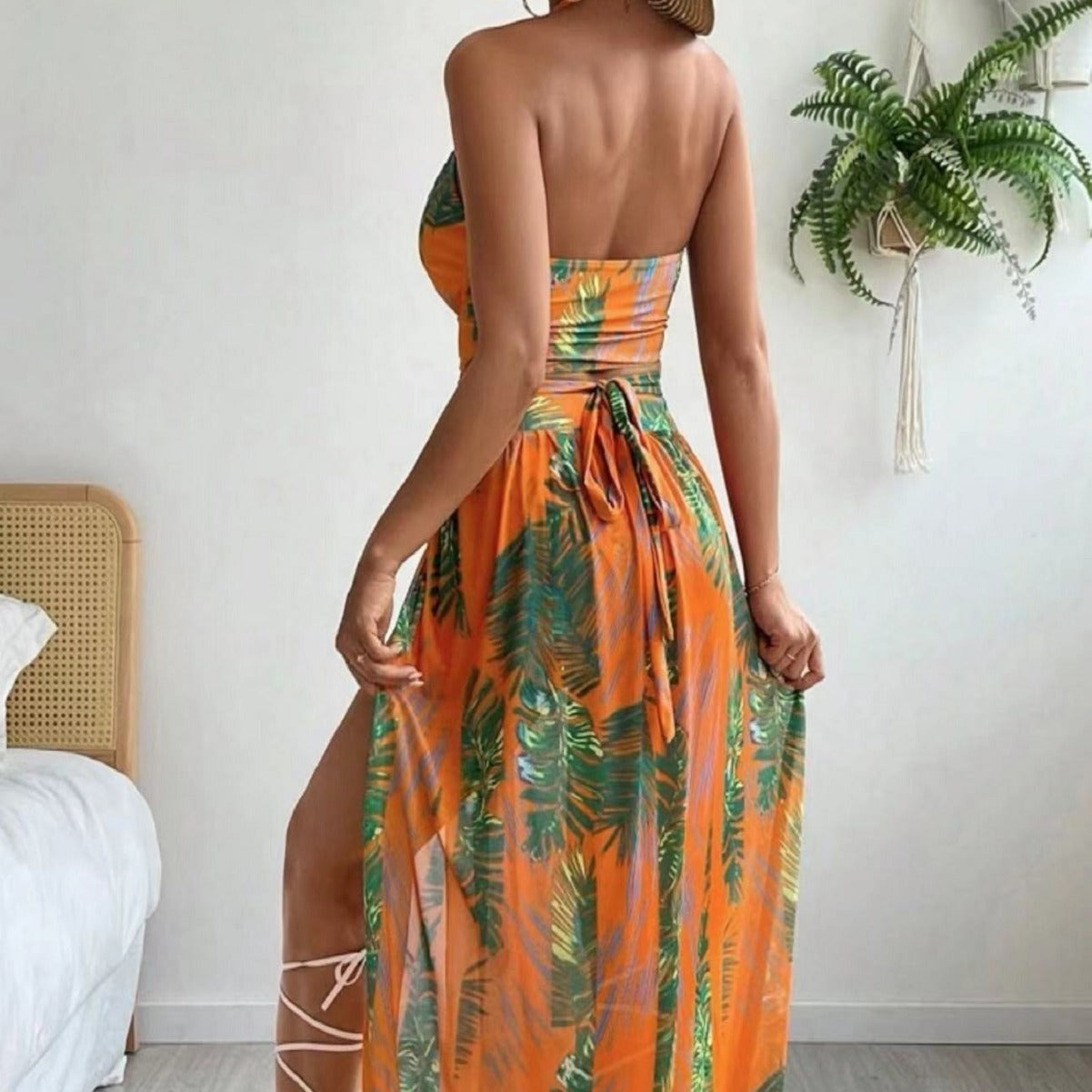 Woman's Printed Three Piece Swimsuit Set