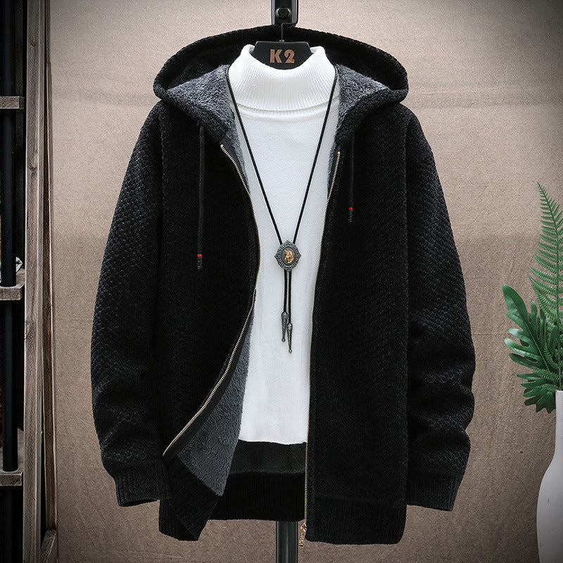Men's Zip Up Hooded Sweater/5 Colors