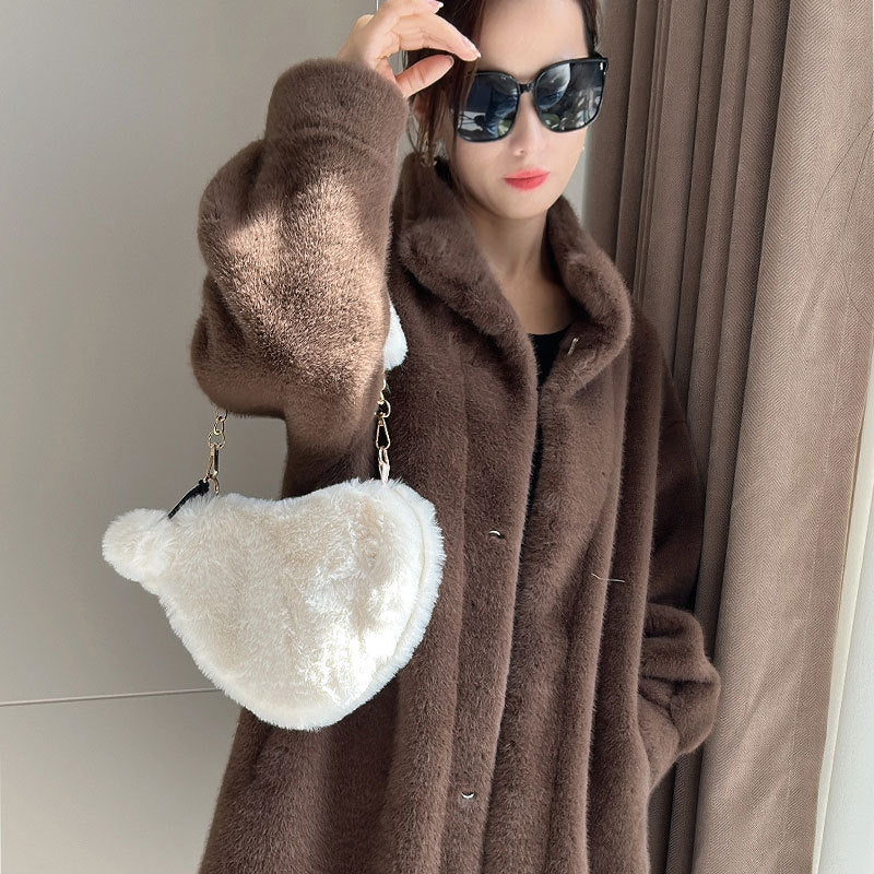 Women's Plush Long Coat/5 Colors