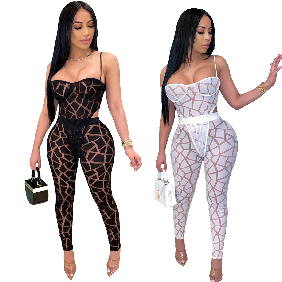 Women's Mesh Two-piece Set