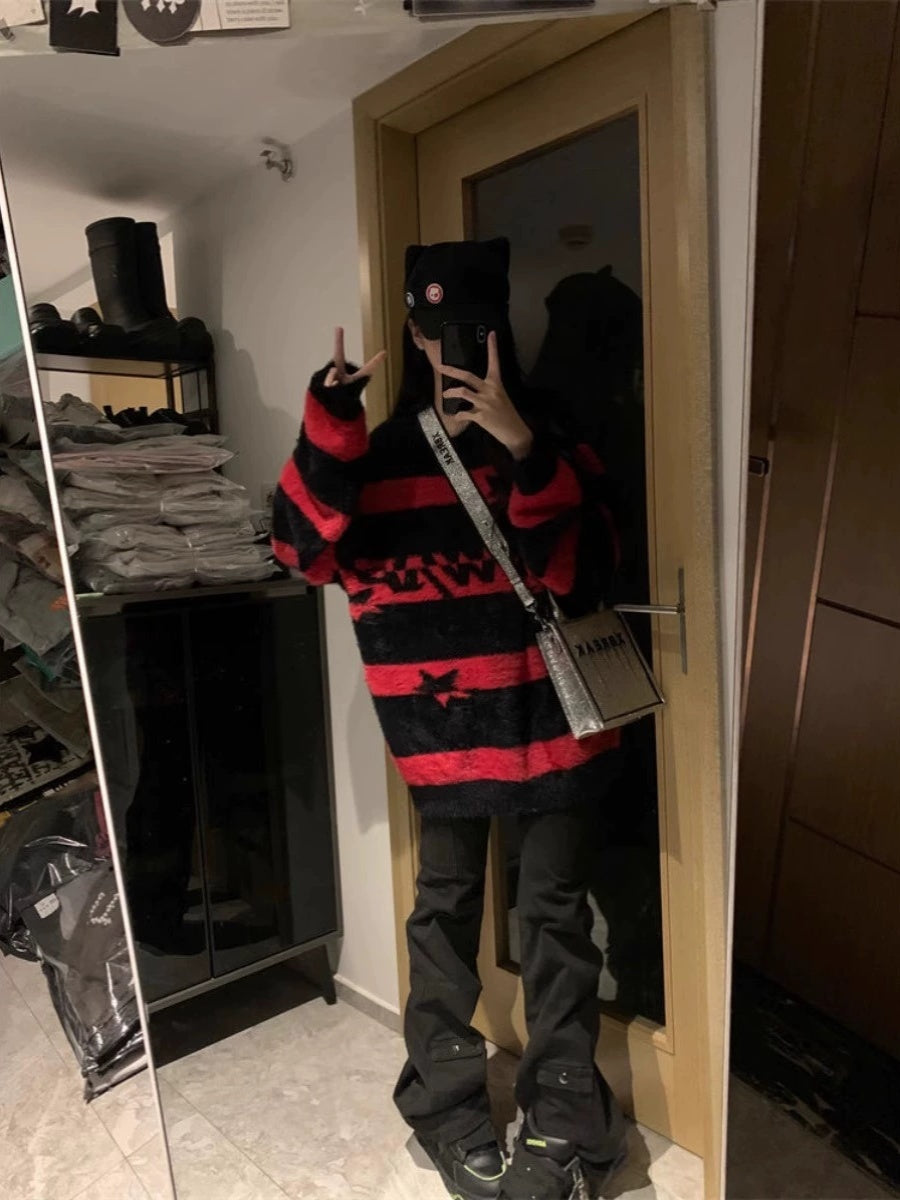 Woman's Stripped Oversize Sweater/2 Colors