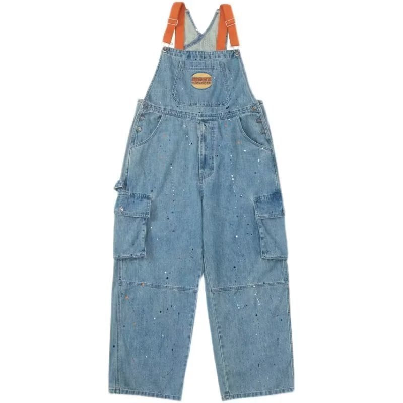 Woman's Denim Loose Overalls