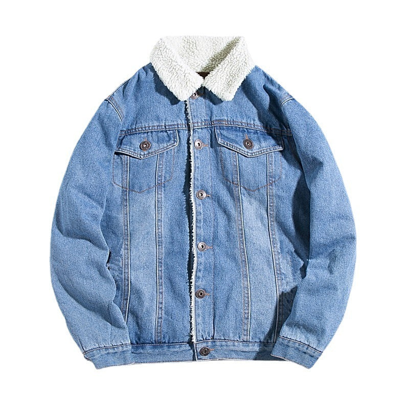 Men's Fleece-lined Denim Coat\3 Colors