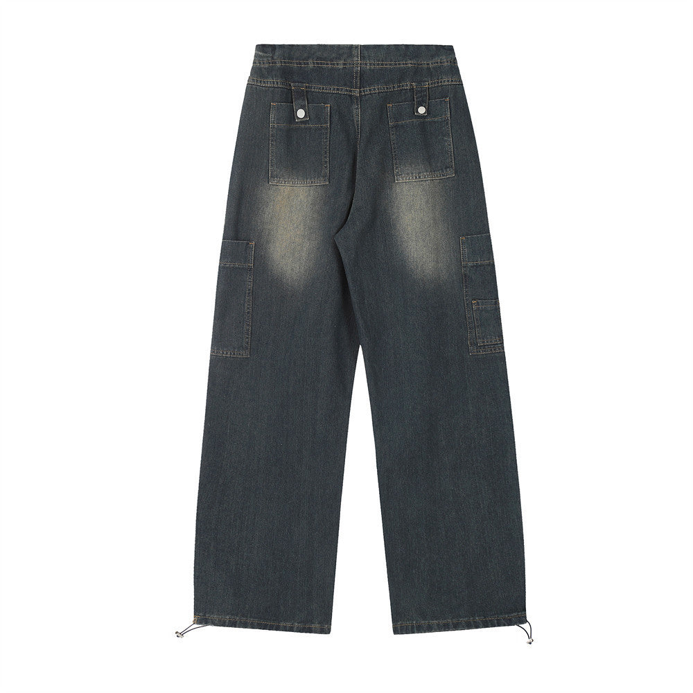 Men's Unique Denim Cargo Pants