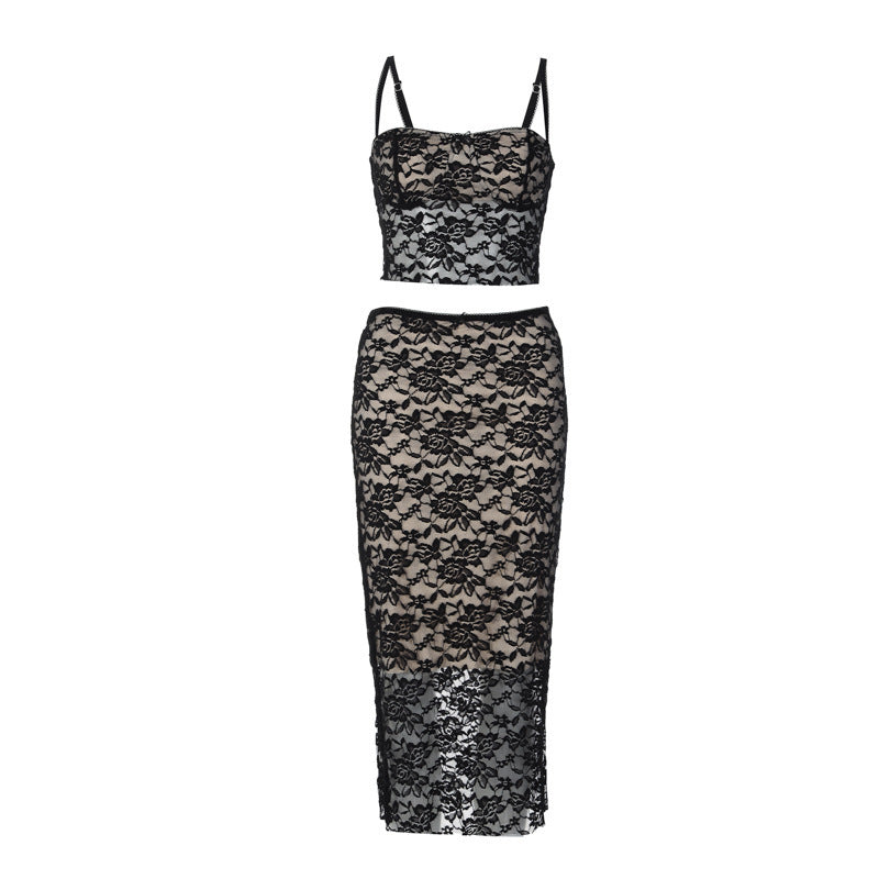 Woman's Lace Small Sling Two Peice Set