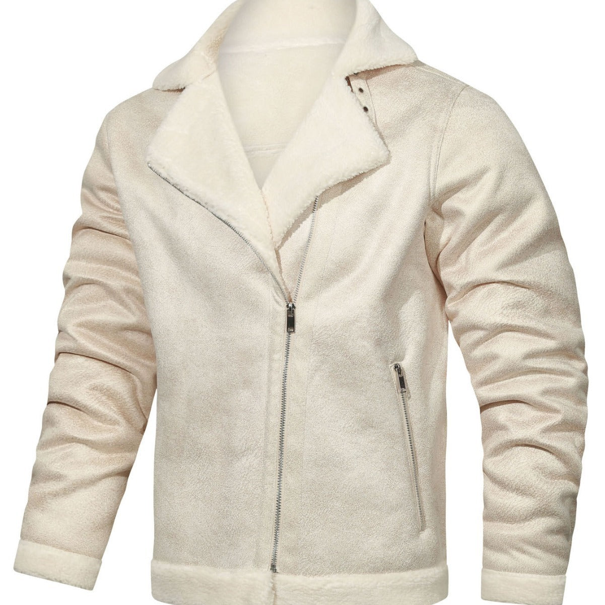 Men's Thick Fur Lapel Jacket/5 Colors