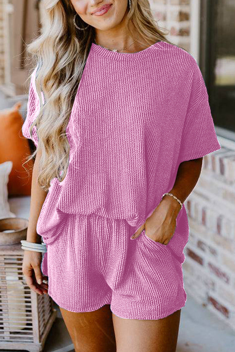 Women's Twisted Thread Casual Two Peice Set/2 Colors