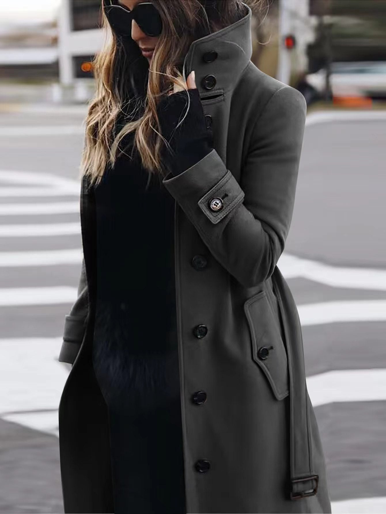 Women's Slim-fit Woolen Coat/4 Colors