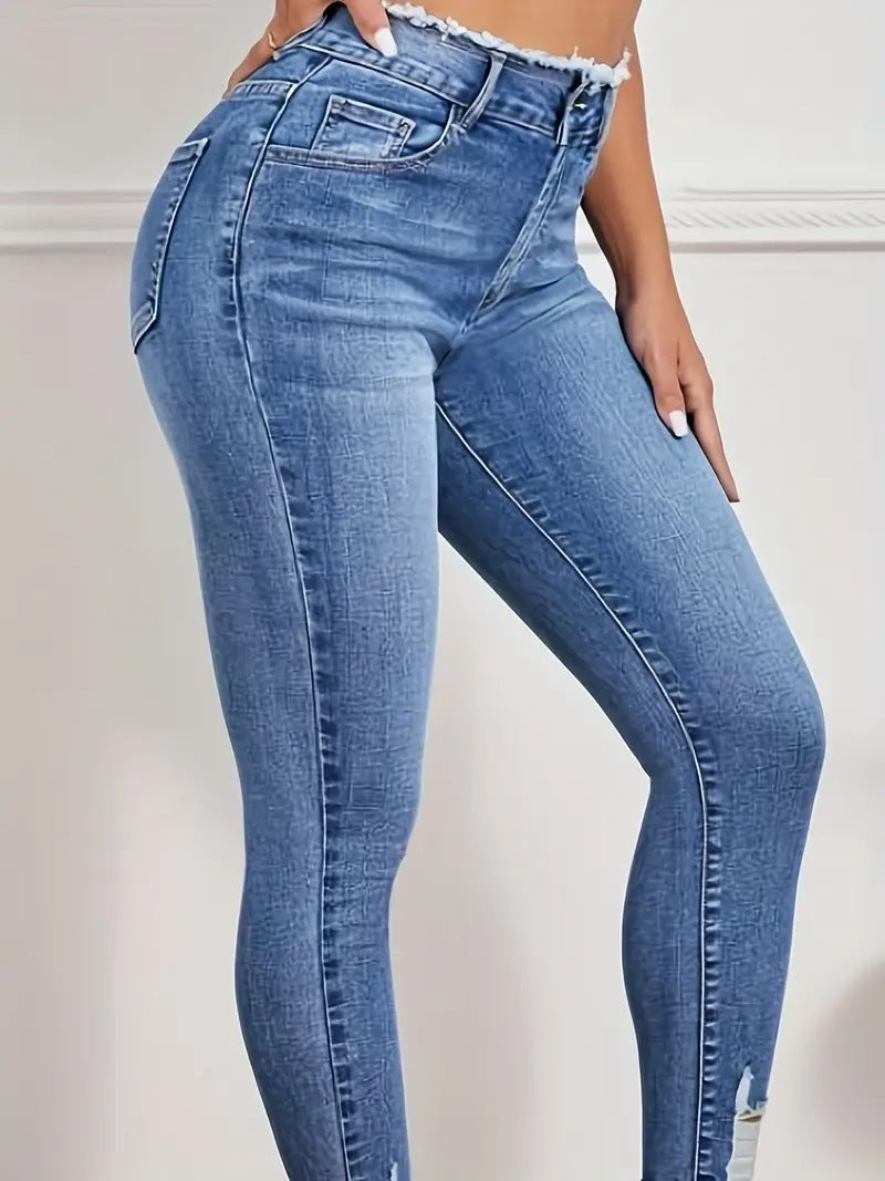 Woman's Skinny High Waist Denim Pants