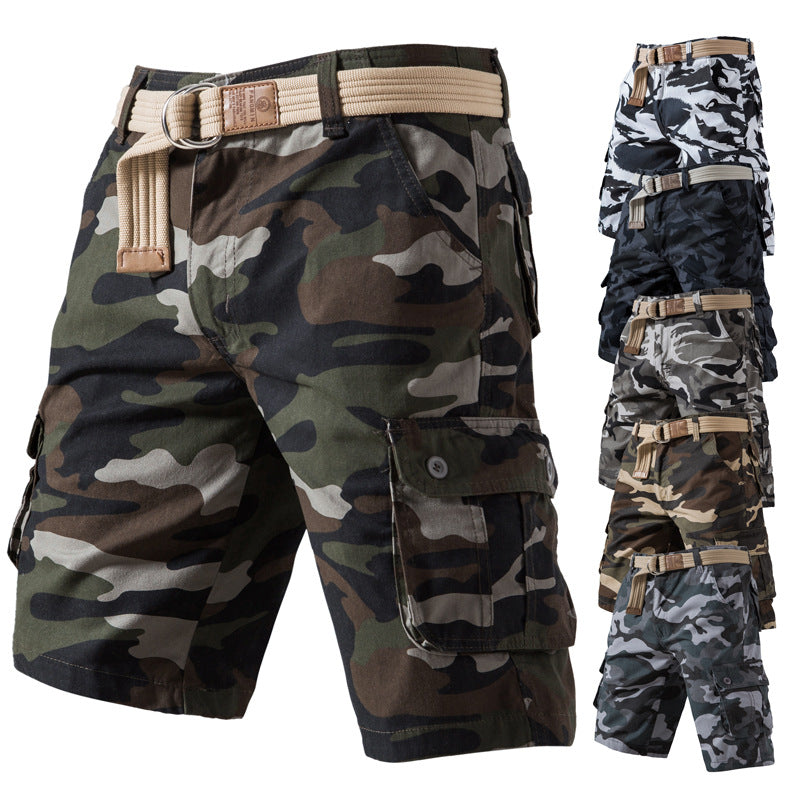 Men's Cotton Wash Camouflage Shorts/6 Colors