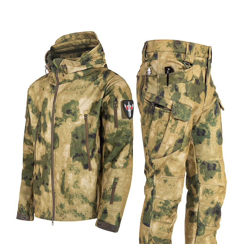 Men's Shark Skin Shell Fleece-lined Waterproof Tactical Suit/9 Options