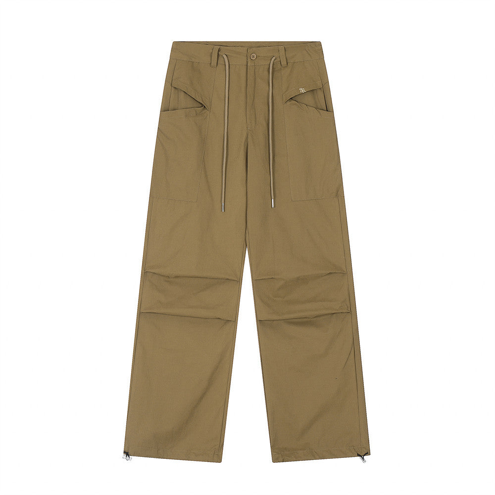 Men's Straight Wide Bottom Draw String Pants