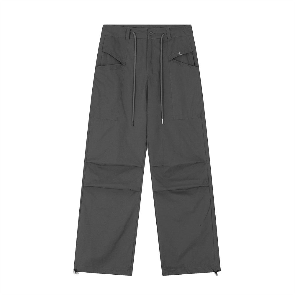 Men's Straight Wide Bottom Draw String Pants