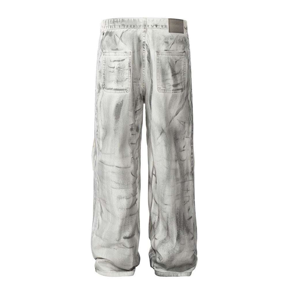 Men's Patch Pocket White Cargo Pants