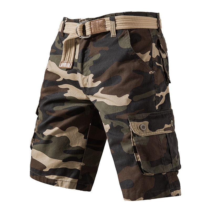 Men's Cotton Wash Camouflage Shorts/6 Colors