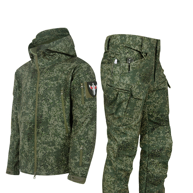 Men's Shark Skin Shell Fleece-lined Waterproof Tactical Suit/9 Options