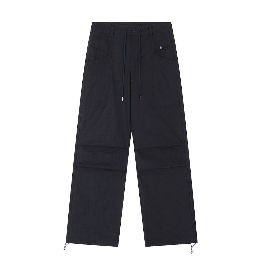 Men's Straight Wide Bottom Draw String Pants