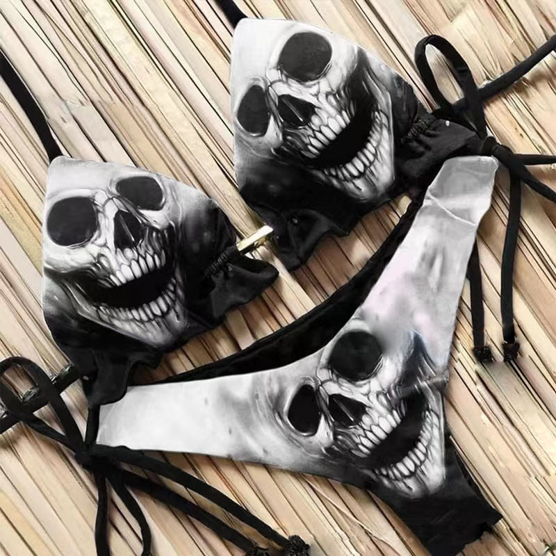 Women's Skull Print Bikini/2 Colors