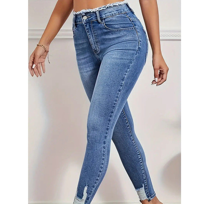 Woman's Skinny High Waist Denim Pants