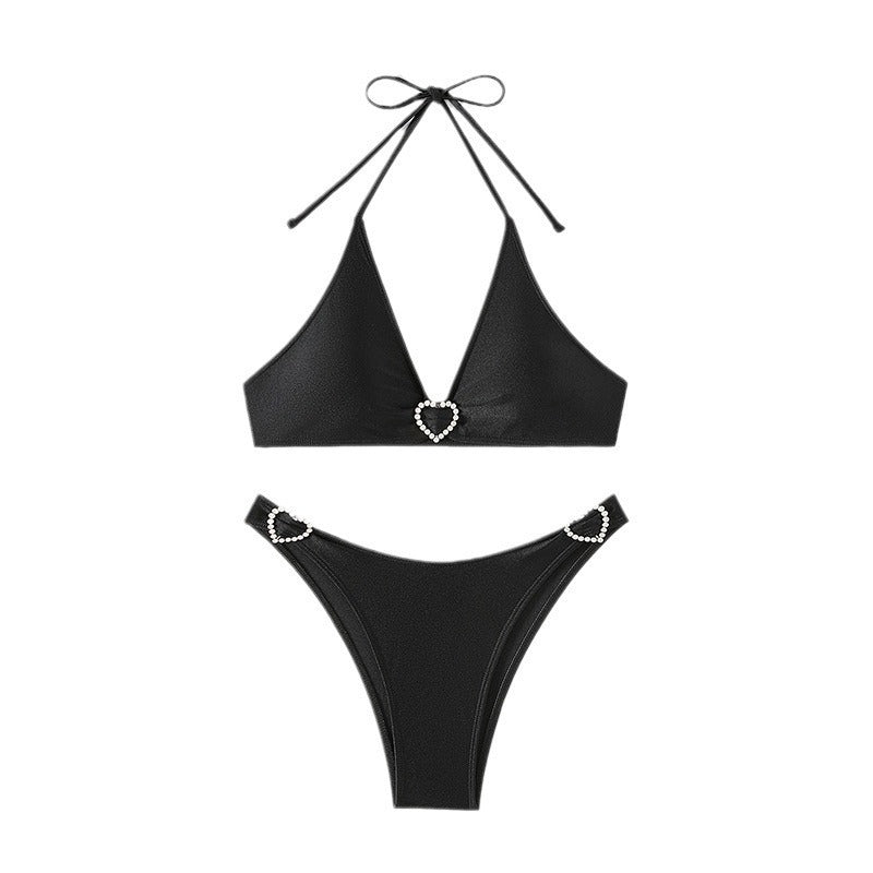 Women's V-neck With Heart Bikini