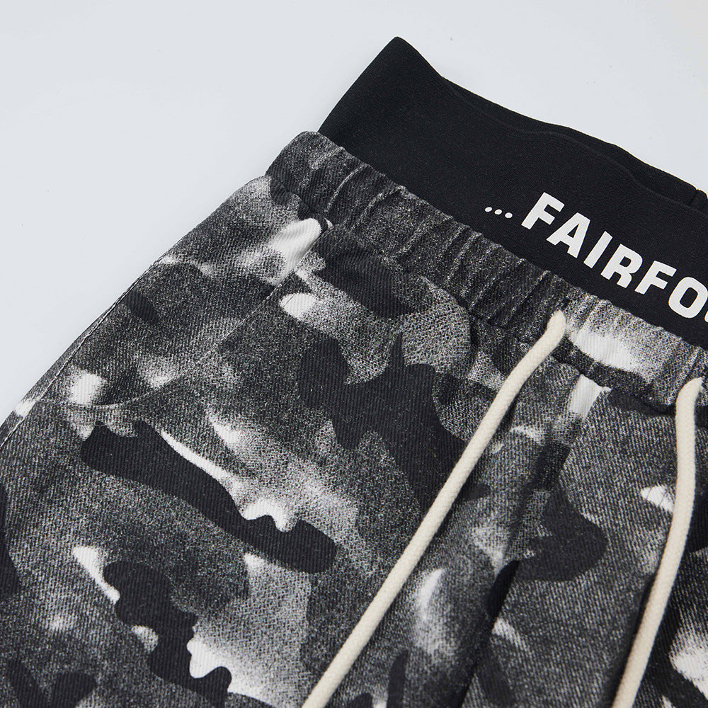 Men's Camouflage Wide-leg Pants