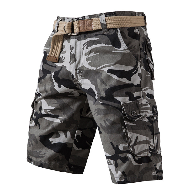Men's Cotton Wash Camouflage Shorts/6 Colors