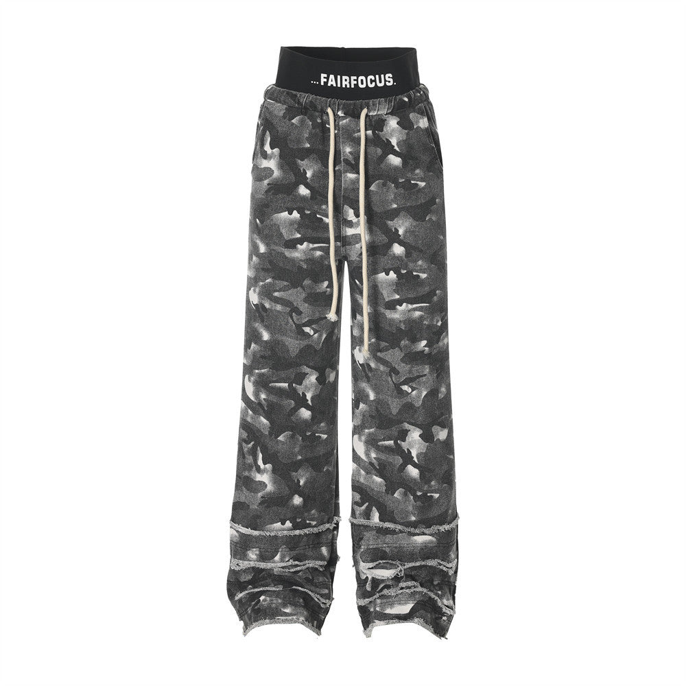 Men's Camouflage Wide-leg Pants