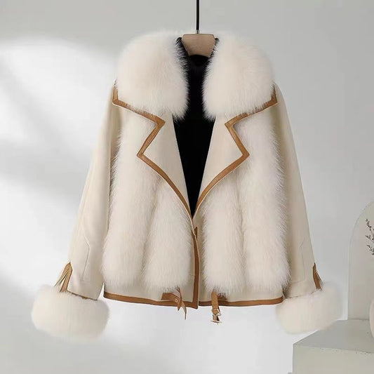 Women's Imitation Fox Fur Jacket/2 Colors